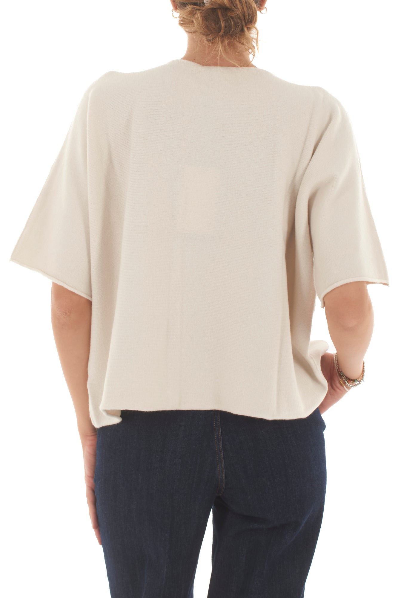 Maglione mezze maniche Metoo - Burro