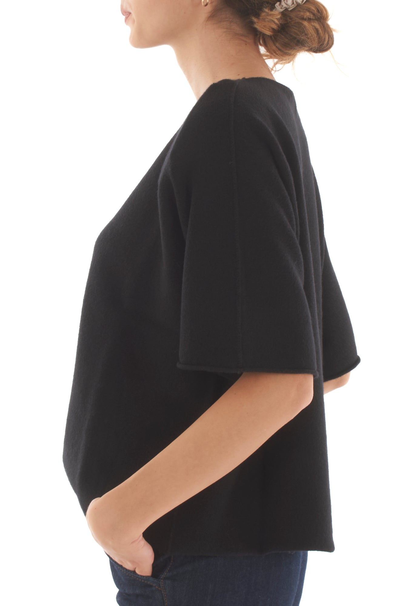 Maglione mezze maniche Metoo - Nero