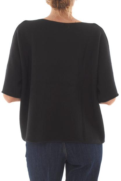 Maglione mezze maniche Metoo - Nero