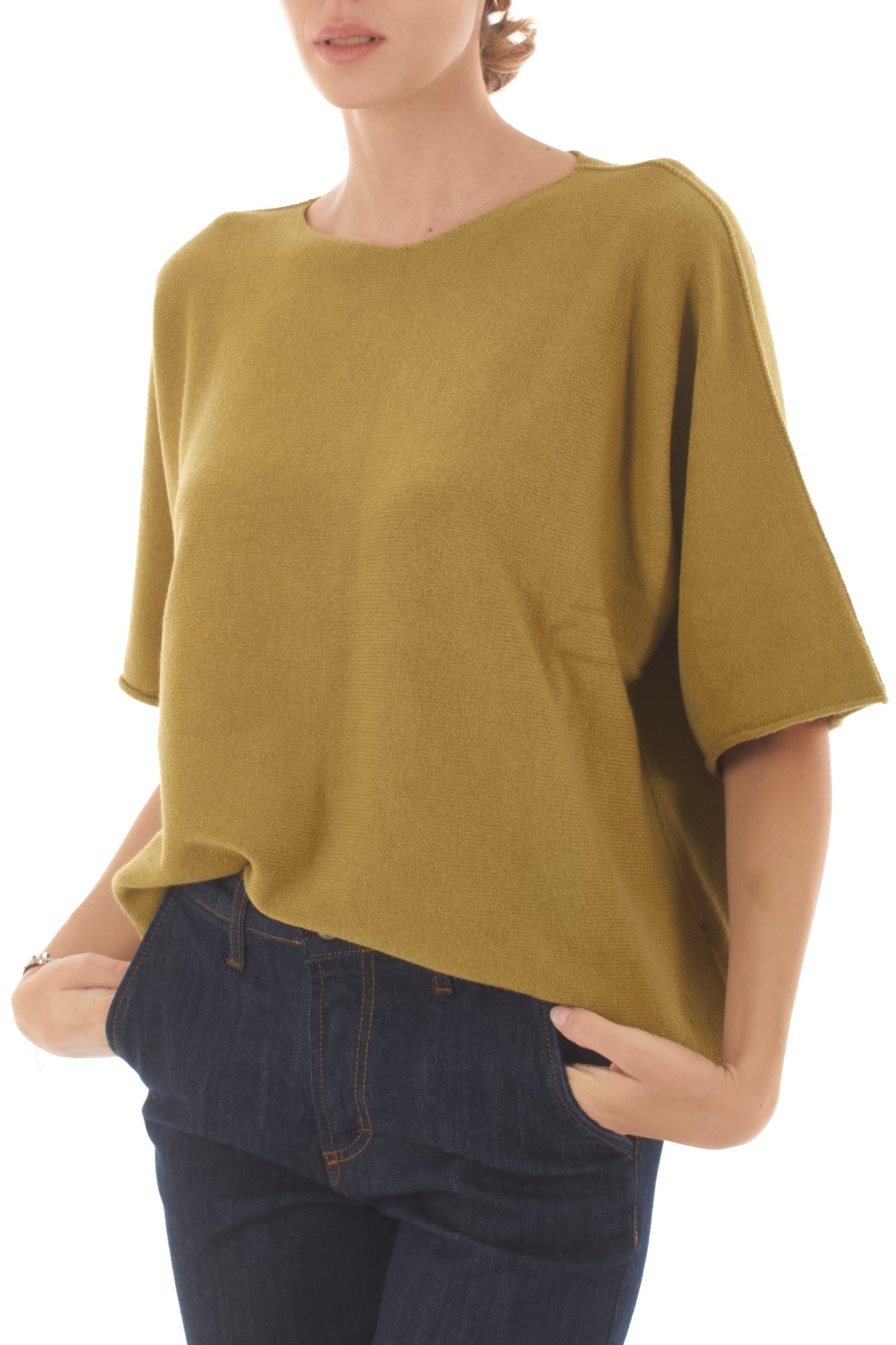 Maglione mezze maniche Metoo - Olio