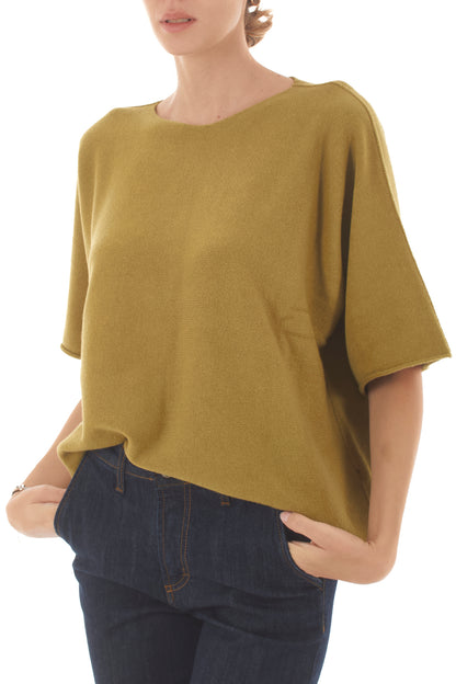 Maglione mezze maniche Metoo - Olio