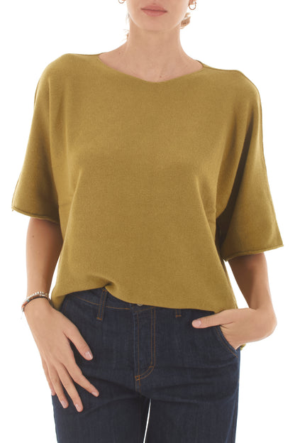 Maglione mezze maniche Metoo - Olio