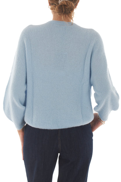 Maglione girocollo Metoo - Celeste