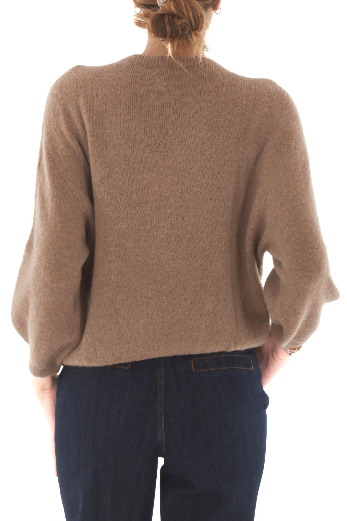 Maglione girocollo Metoo - Sabbia