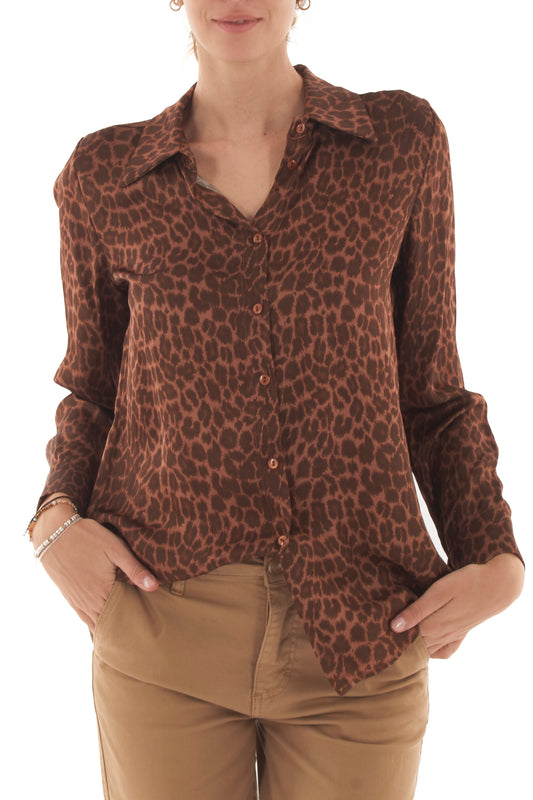 Camicia leopardata Metoo - Moro