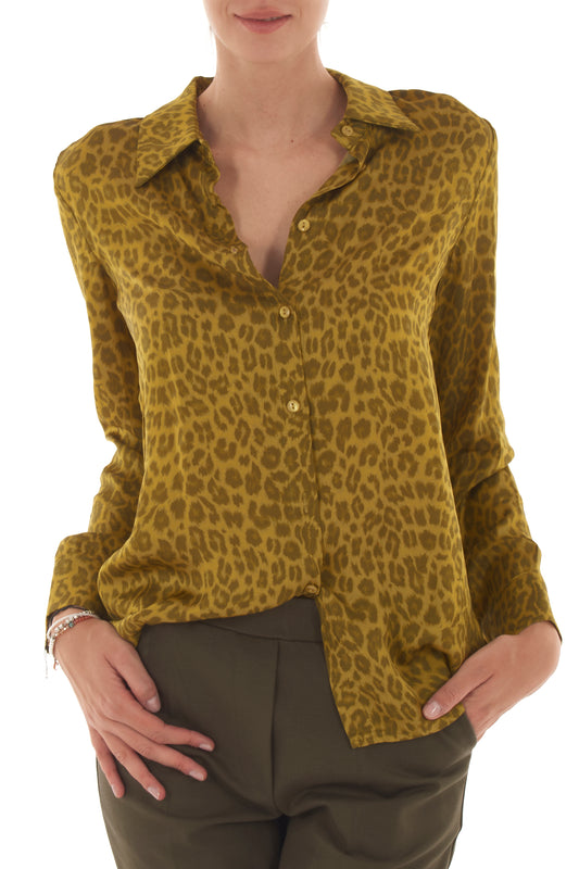 Camicia leopardata Metoo - Olio