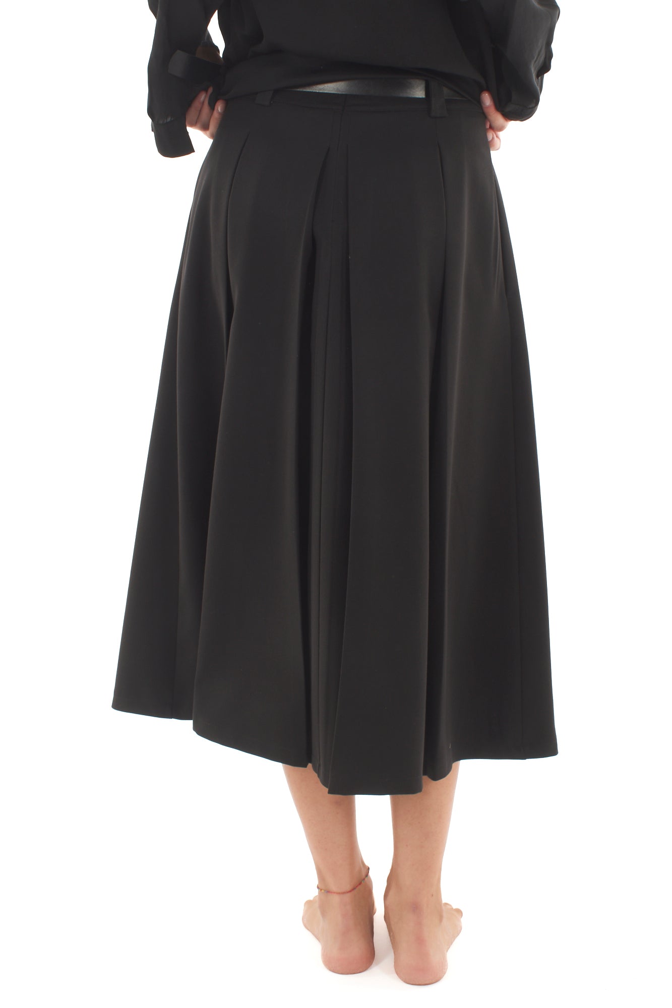 Gonna lunga con pieghe Metoo - Nero