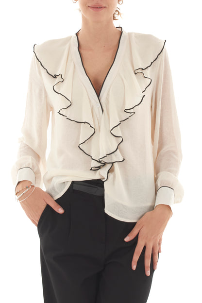 Camicia con rouge Metoo - Sabbia