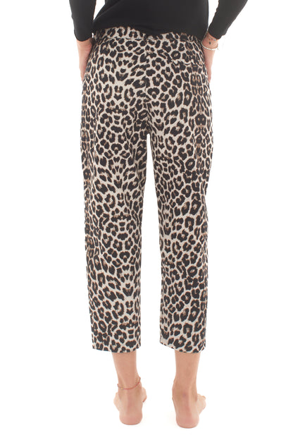 Pantalone leopardato Metoo - Sabbia