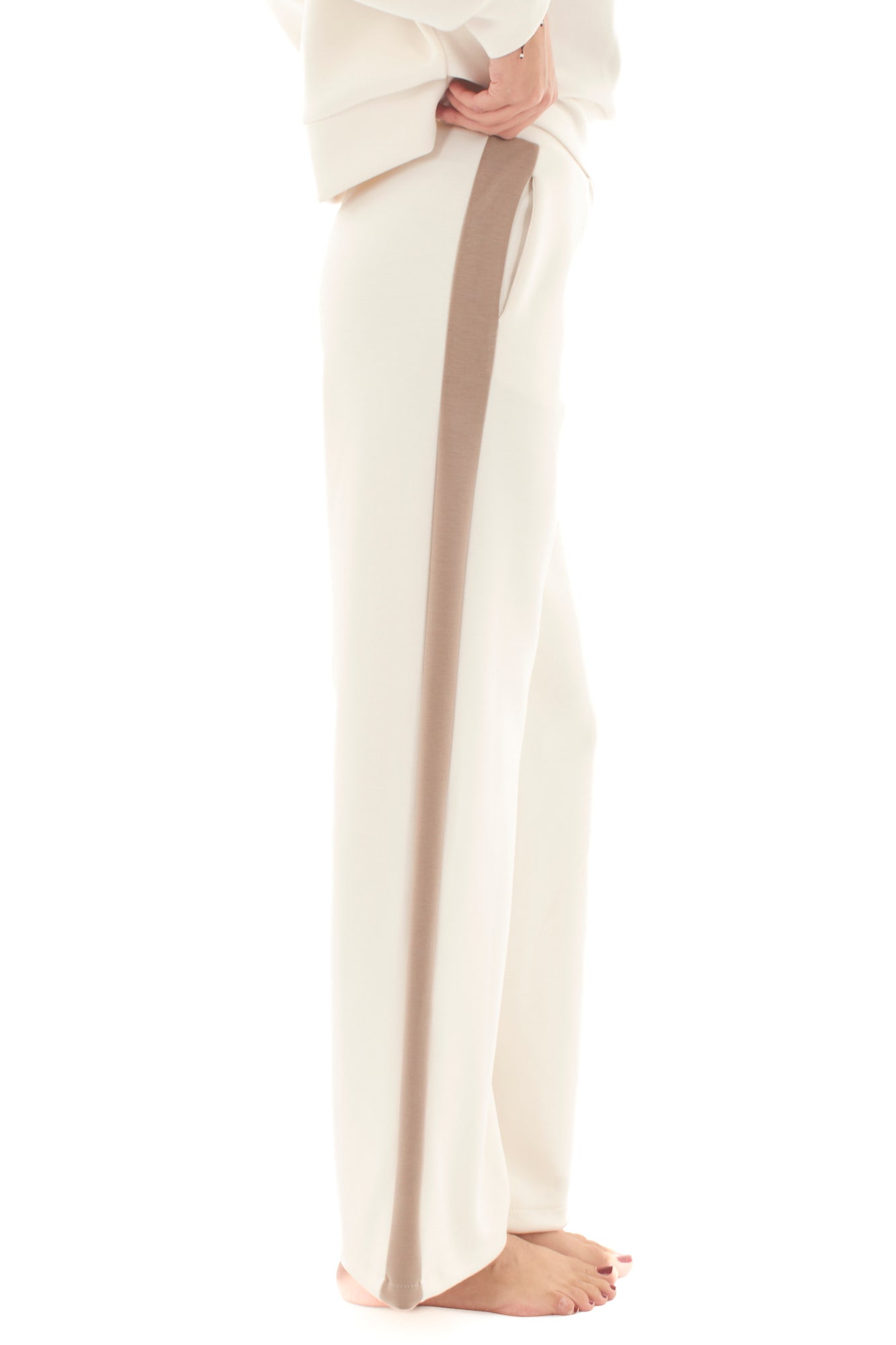 Pantalone con banda laterale Metoo - Burro