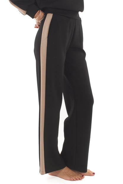 Pantalone con banda laterale Metoo - Nero