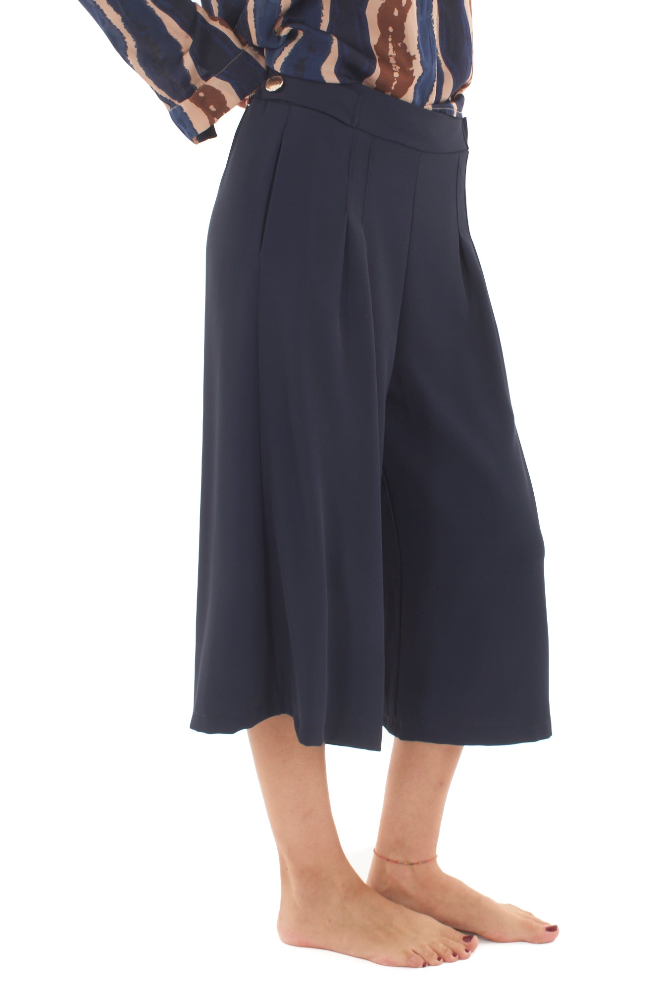 Pantalone corto ampio Metoo - Blu