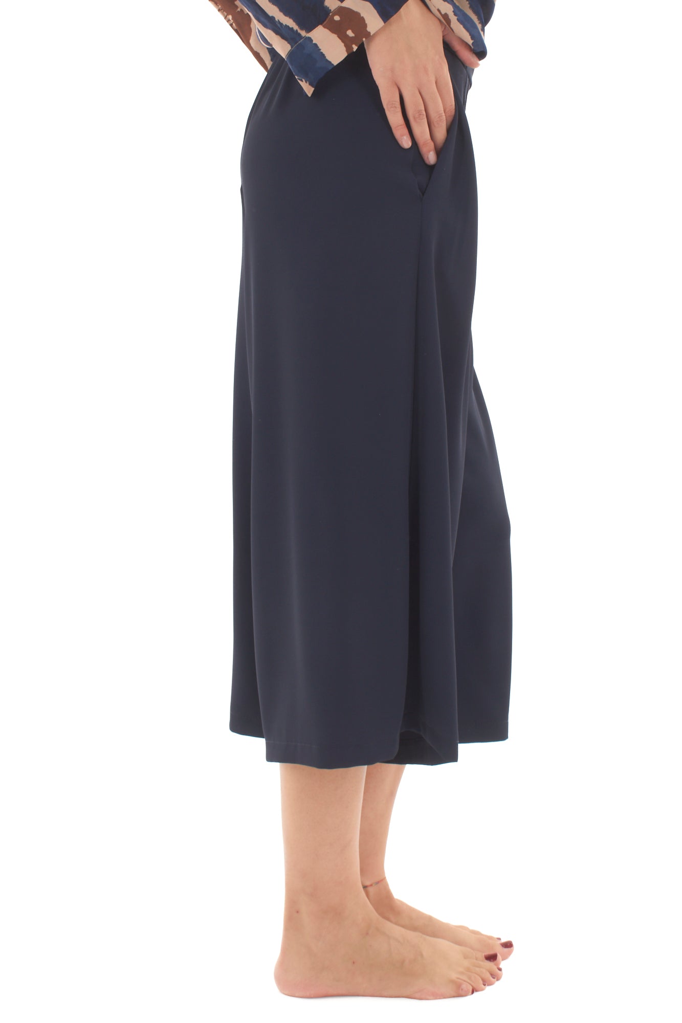 Pantalone corto ampio Metoo - Blu