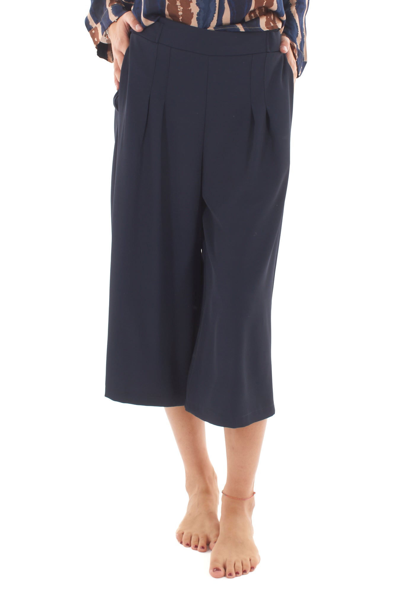 Pantalone corto ampio Metoo - Blu