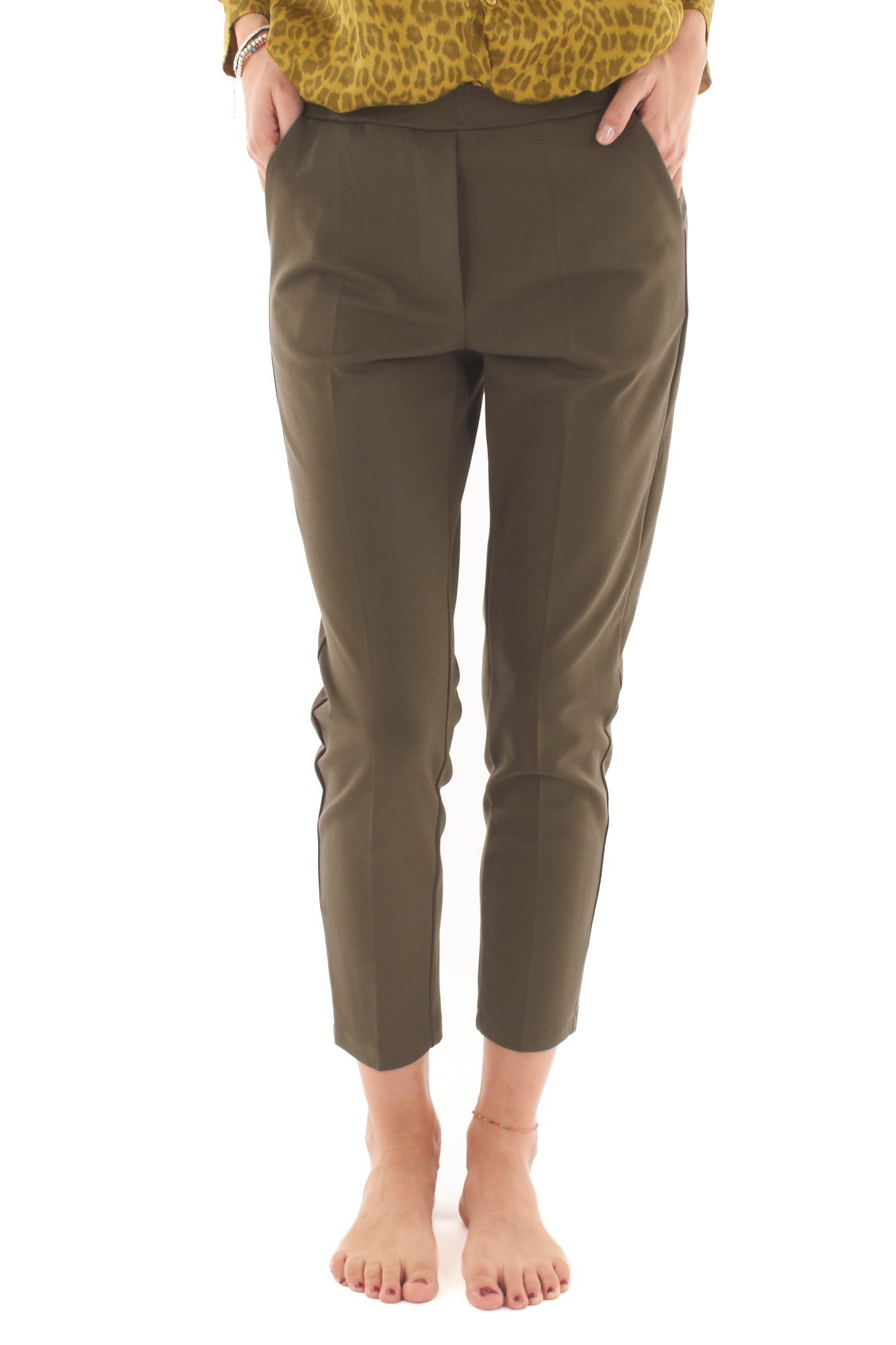 Pantalone punto milano Metoo - Verde