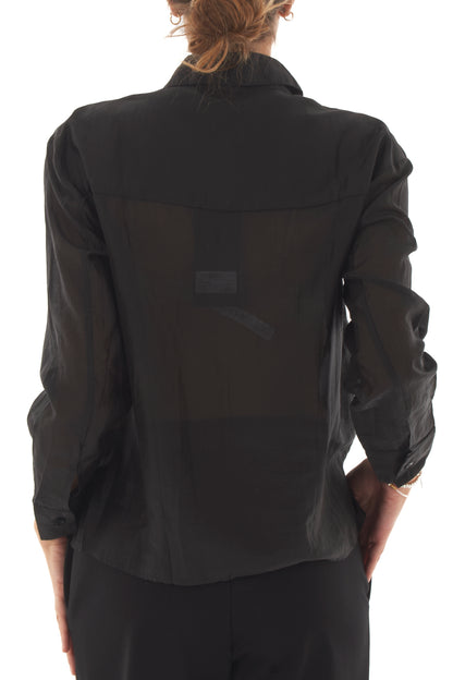 Camicia con pietre Metoo - Nero