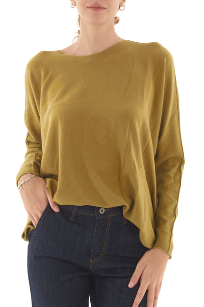 Maglione a scatoletta Metoo - Olio