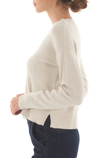 Maglione con spacchetti Metoo - Burro