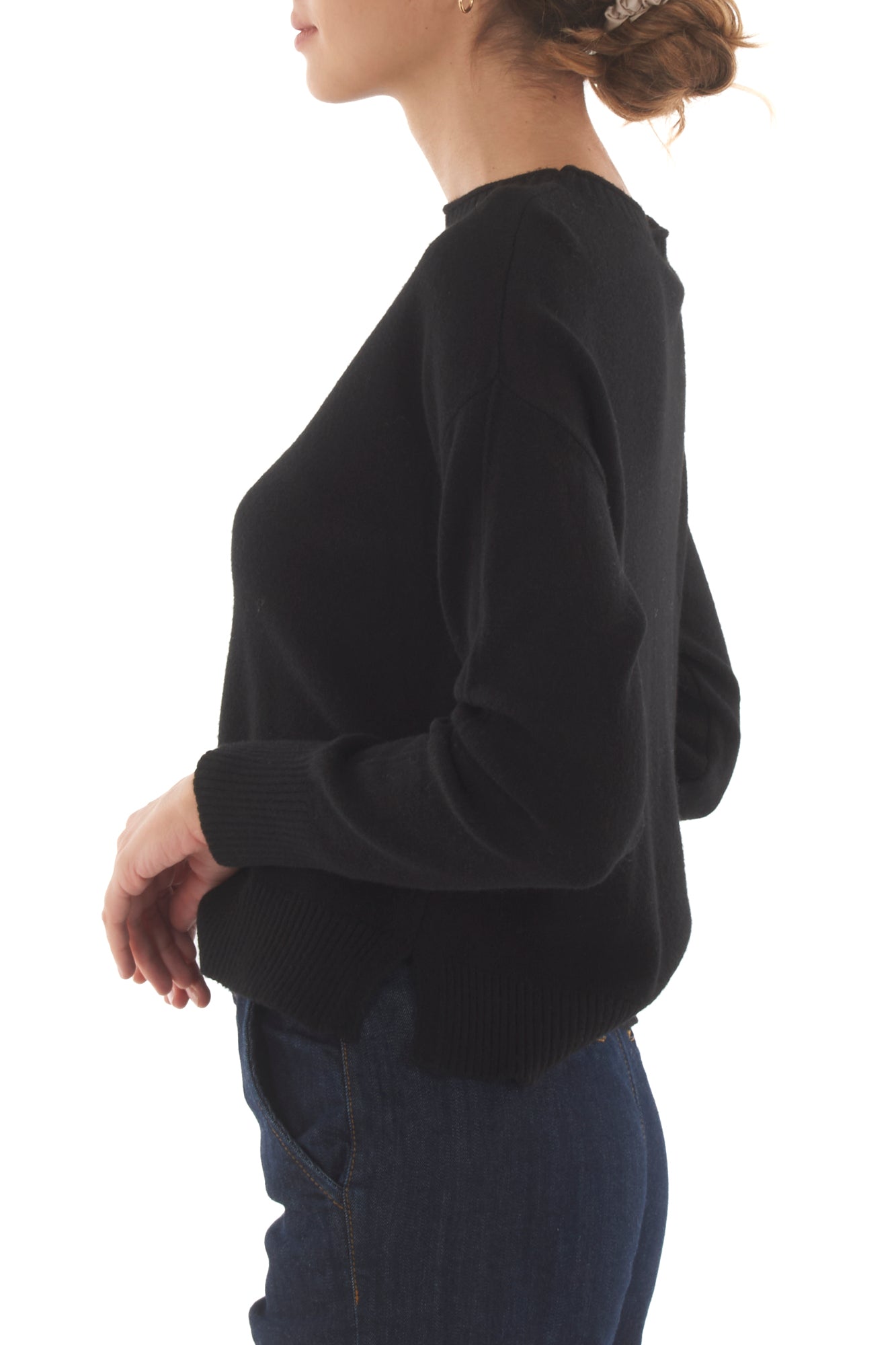 Maglione con spacchetti Metoo - Nero