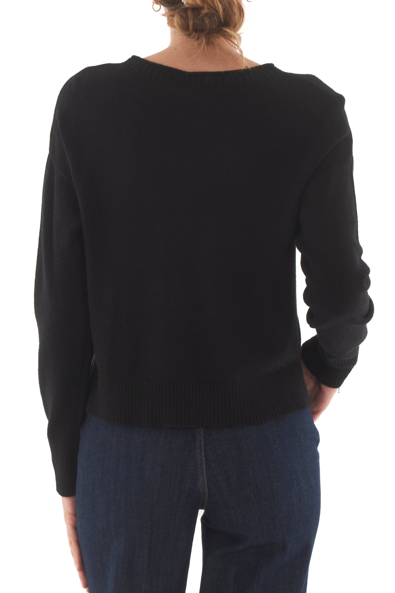 Maglione con spacchetti Metoo - Nero