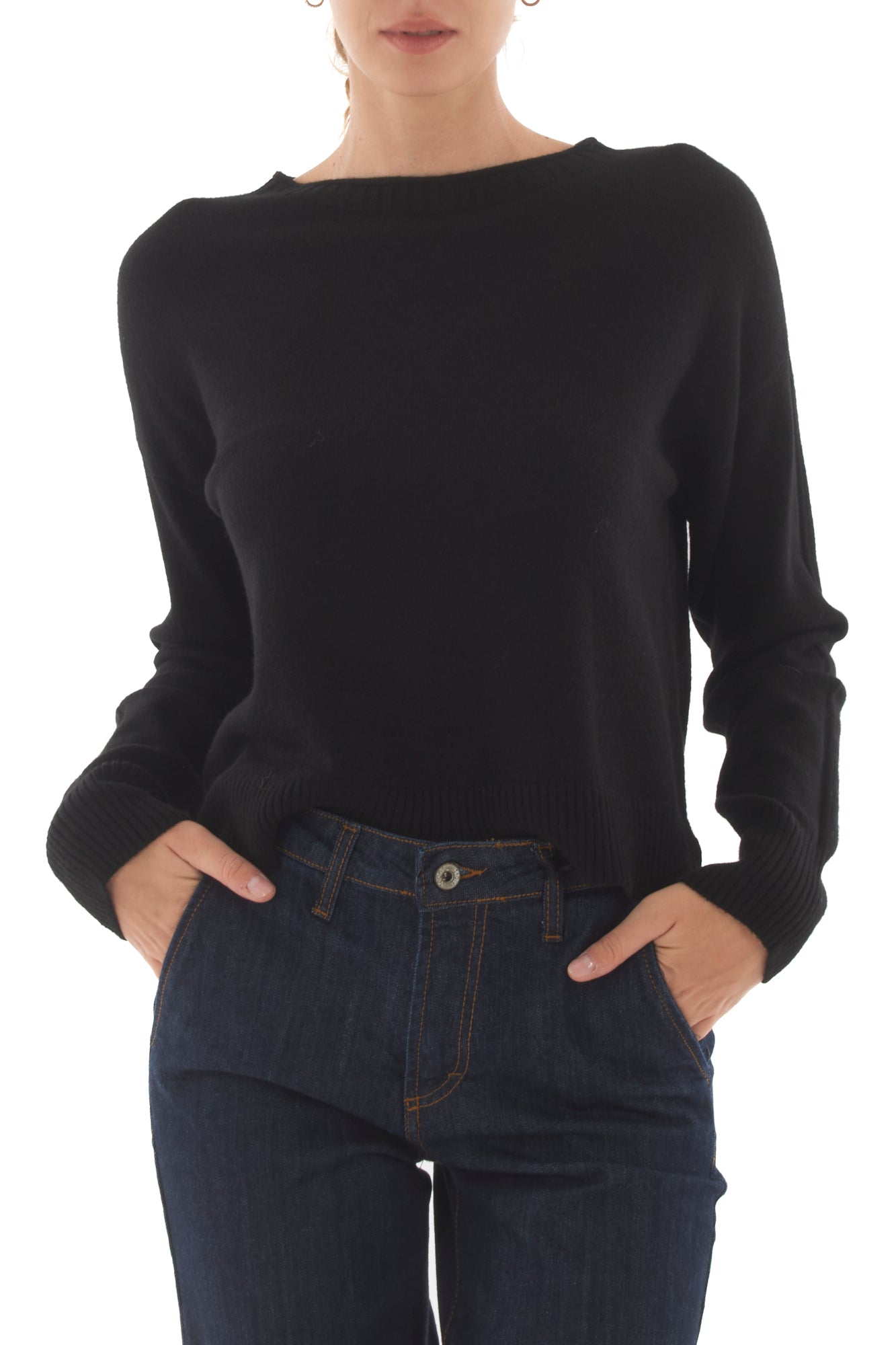 Maglione con spacchetti Metoo - Nero