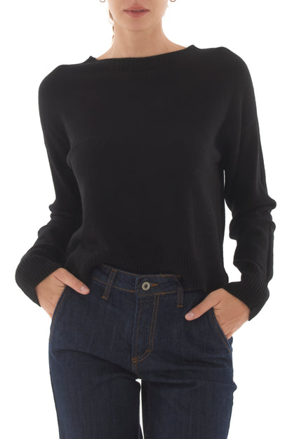 Maglione con spacchetti Metoo - Nero