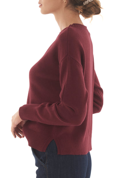 Maglione con spacchetti Metoo - Vino