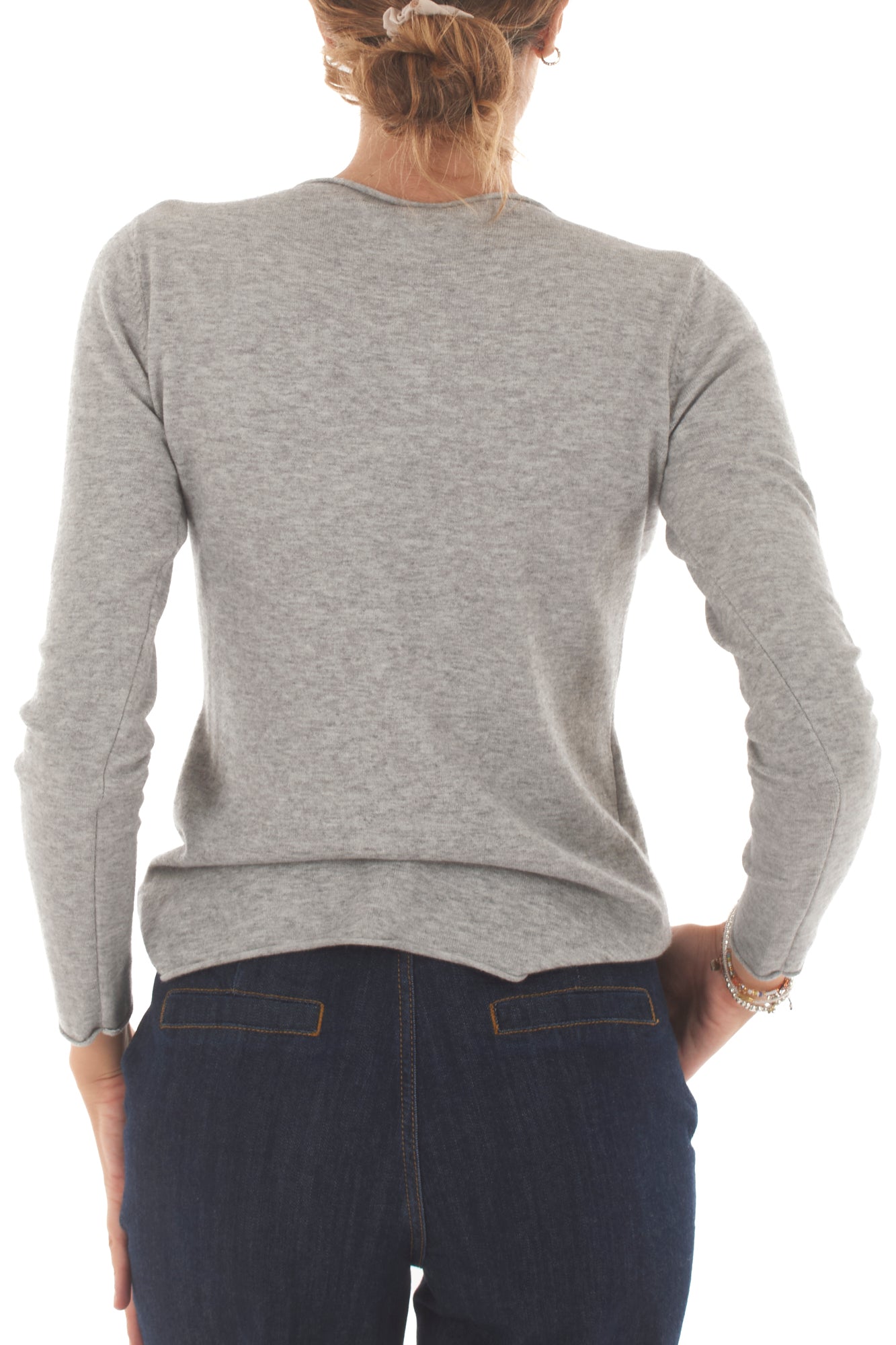 Maglia con collo a barca Metoo - Grigio