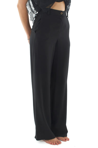 Pantalone a palazzo da Donna Motel - Nero