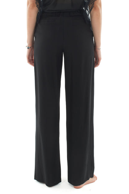 Pantalone a palazzo da Donna Motel - Nero