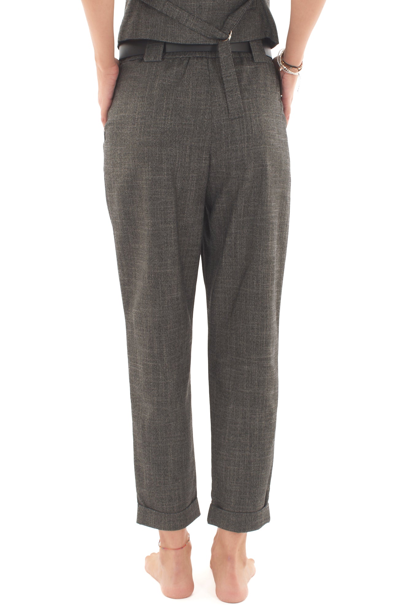 Pantalone in grisaglia Motel - Nero