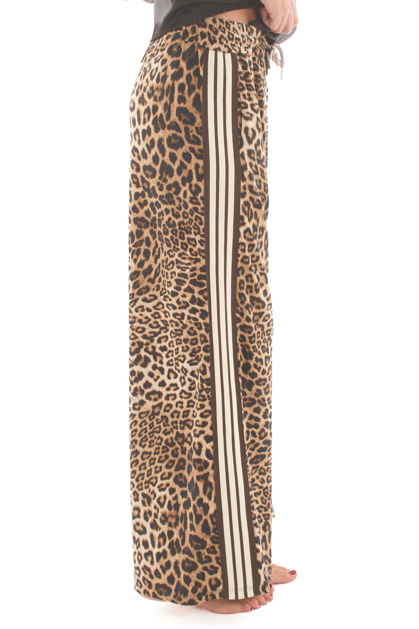 Pantalone leopardato con banda Motel - Unico