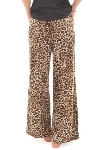 Pantalone leopardato con banda Motel - Unico