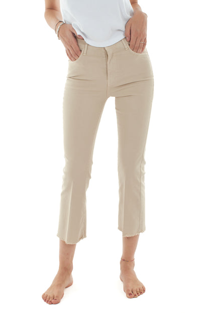 MOTEL Jeans zampetta sfrangiato da Donna Motel - Beige Beige