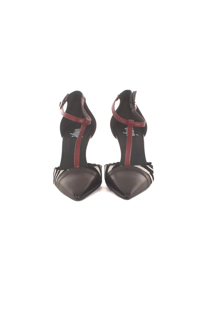 Decolletè tre colori  Ovyè - nero/ Zebra