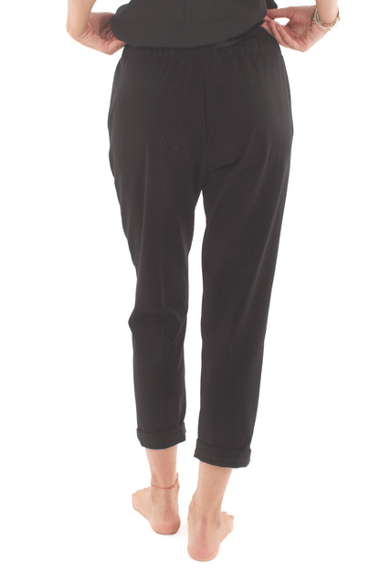 Pantalone con risvolto Souvenir - Nero