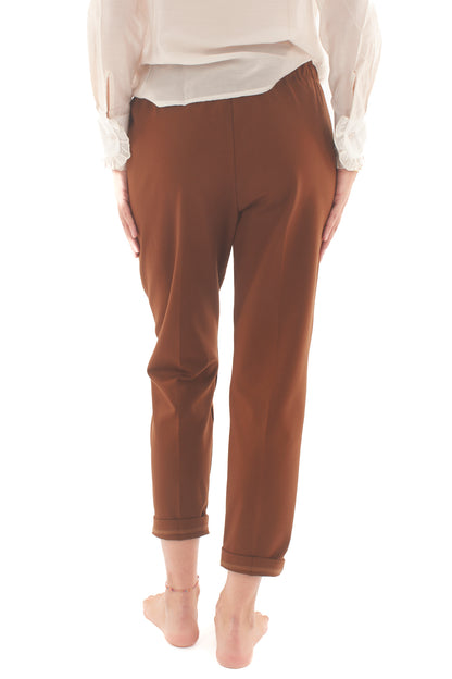 Pantalone con risvolto Souvenir - Tabacco