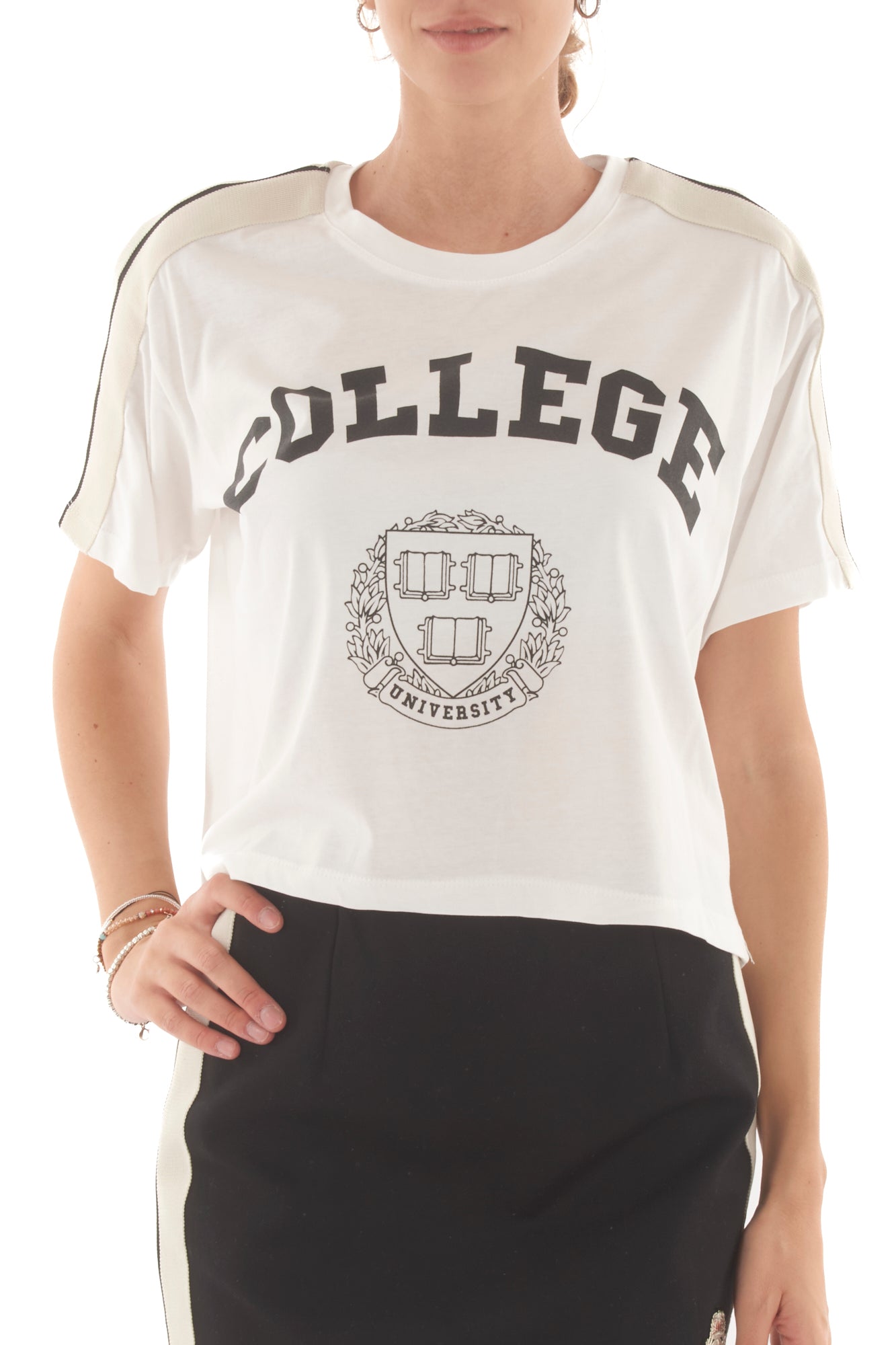 SUSY MIX T-shirt college Susy mix - Latte Latte