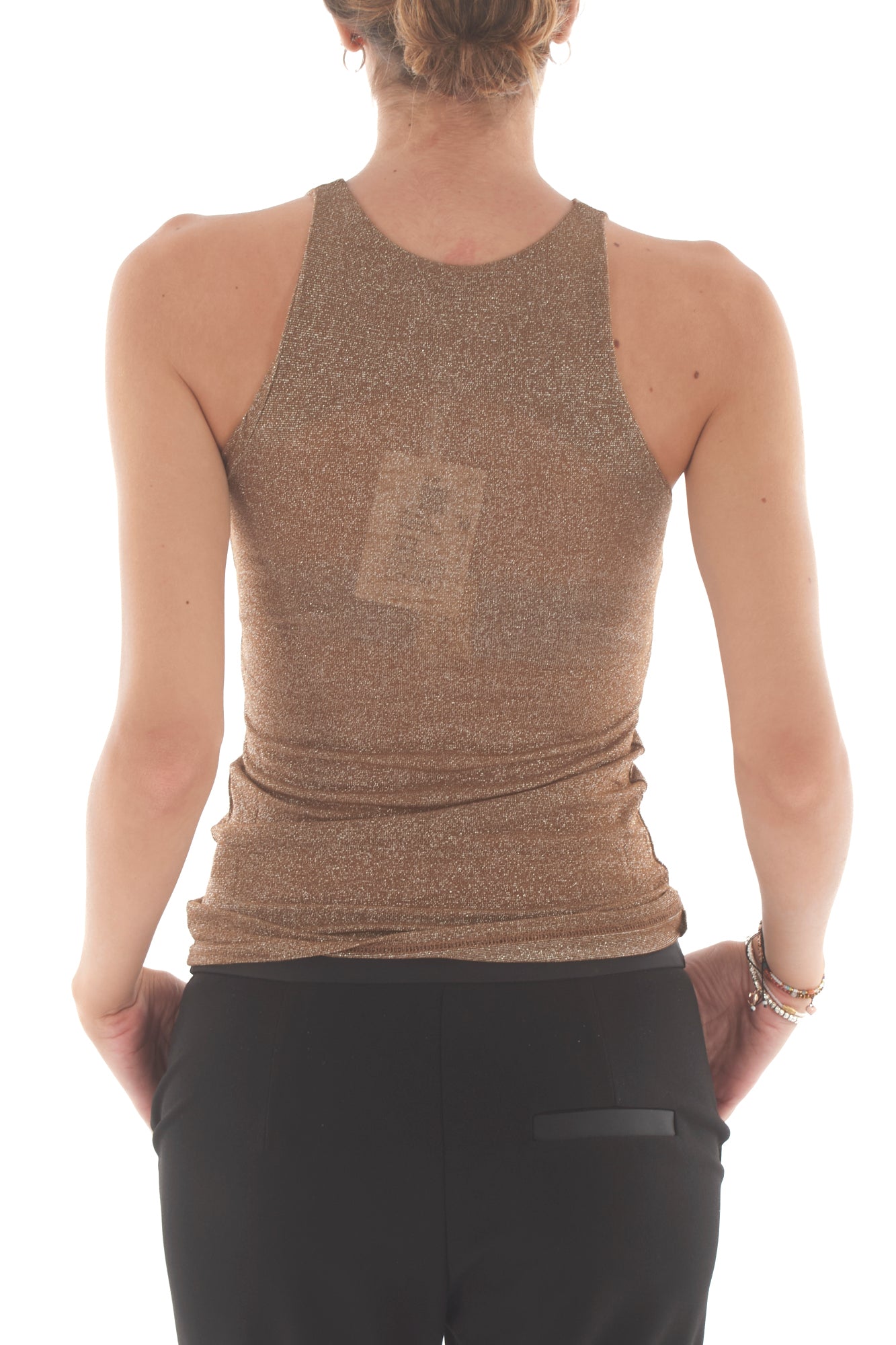 top in lurex Susy mix - Tabacco