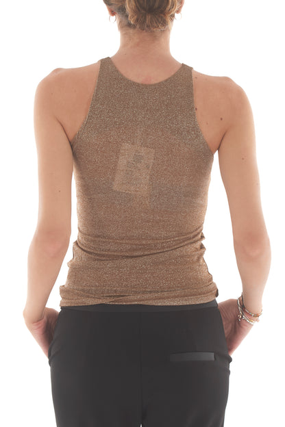 top in lurex Susy mix - Tabacco