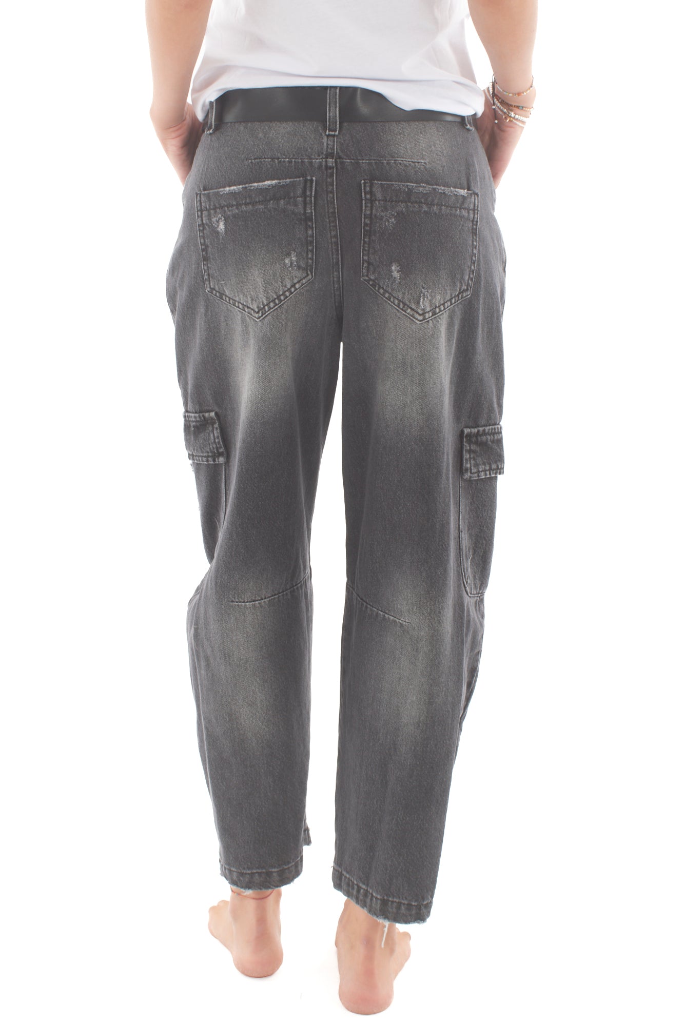 Jeans con tasconi Susy mix - Nero