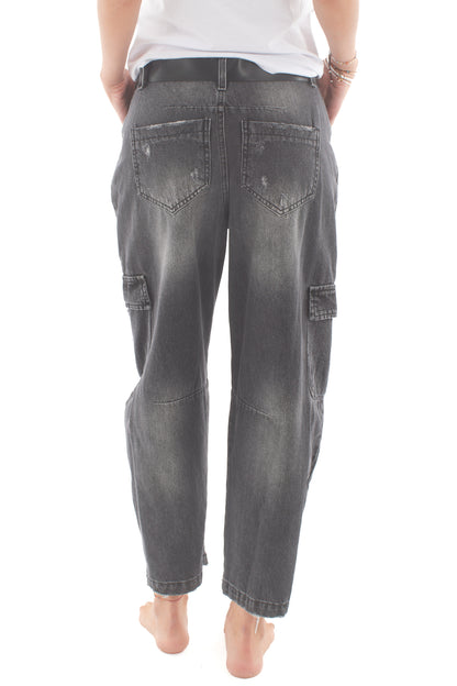 Jeans con tasconi Susy mix - Nero