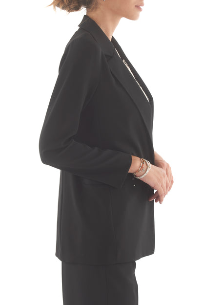 Giacca un bottone Susy mix - Nero