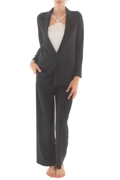 Giacca un bottone Susy mix - Nero