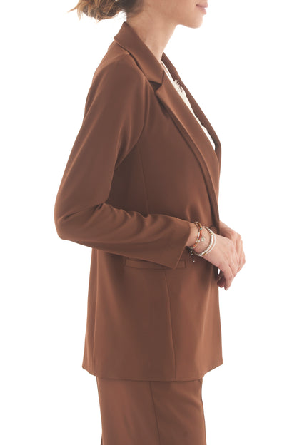 Giacca un bottone Susy mix - Tabacco