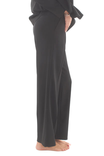 Pantalone a palazzo Susy mix - Nero