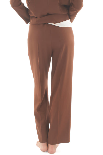 Pantalone a palazzo Susy mix - Tabacco