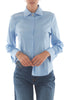 camicia con bottone gioiello susy mix celeste r748ny 41994196