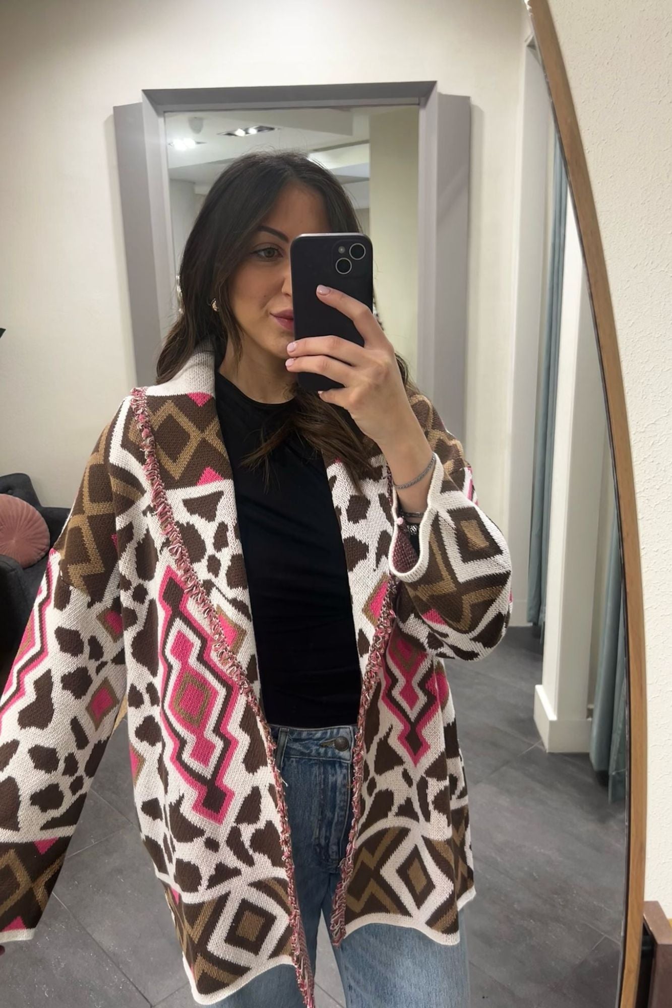 MOTEL Crdigan fantasia Motel - Celeste Fucsia