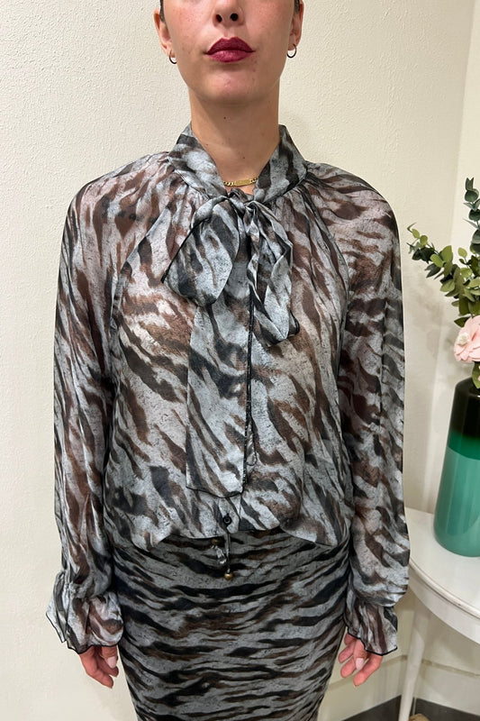 DIXIE Blusa viscosa e seta Dixie Unica